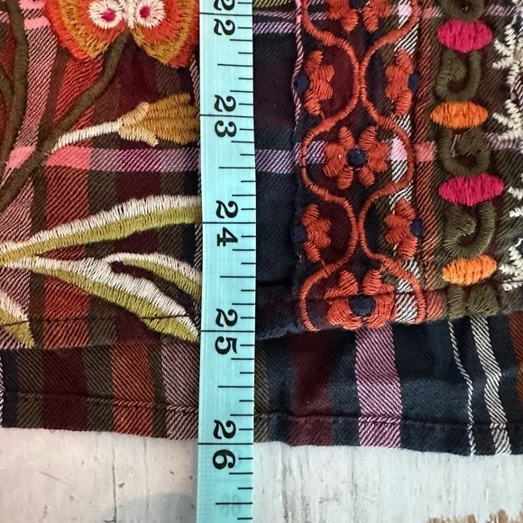 Johnny Was Rosalva Paris Effortless Blouse Size XS Plaid - Picture 8 of 12